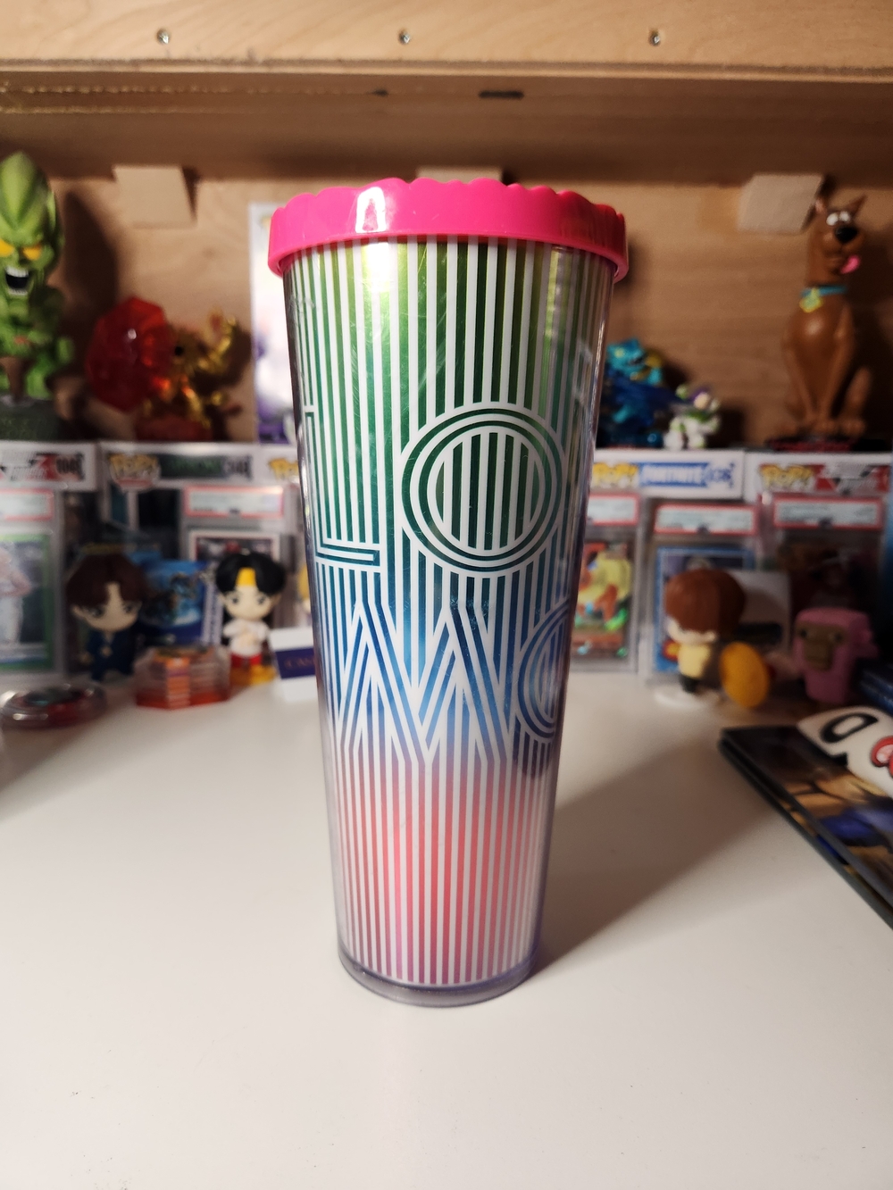 Starbucks 2021 Valentine Rainbow Tumbler LOVE AMOUR 24oz Venti - NO STRAW